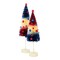 Bethany Lowe 11.0 Inch Americana Rocket Bottle Brush Patriotic Decorative Tree Set , St/2 Red Cream Blue Trees